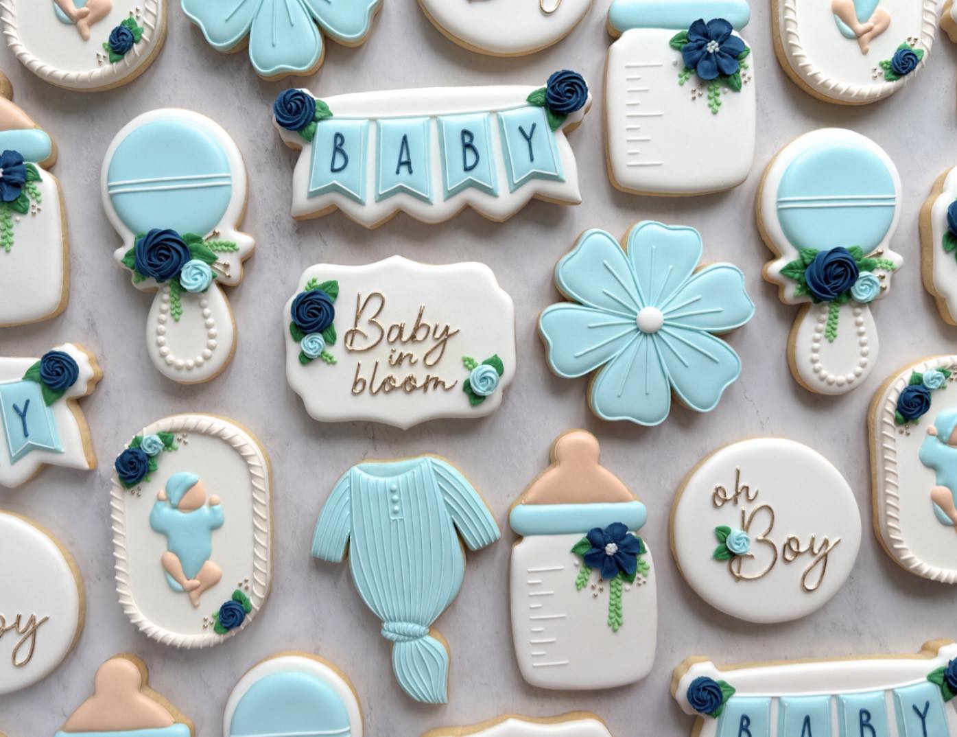 Baby In Bloom Floral Cookies
