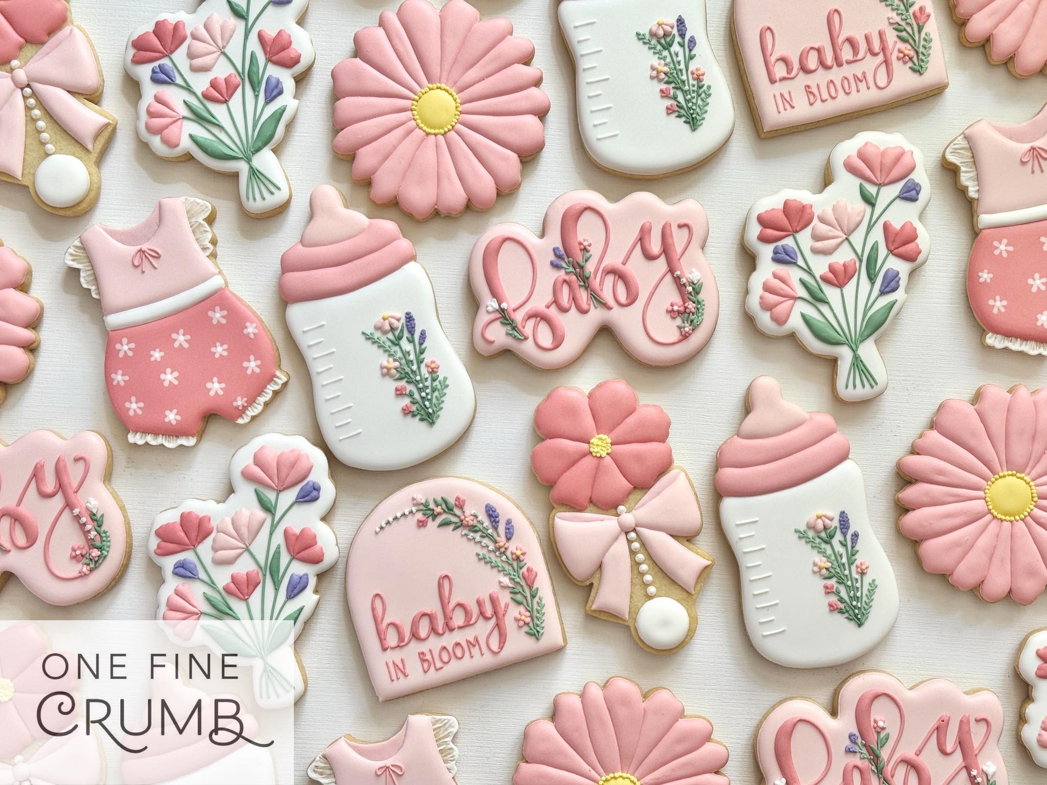 Baby In Bloom Pink Cookies